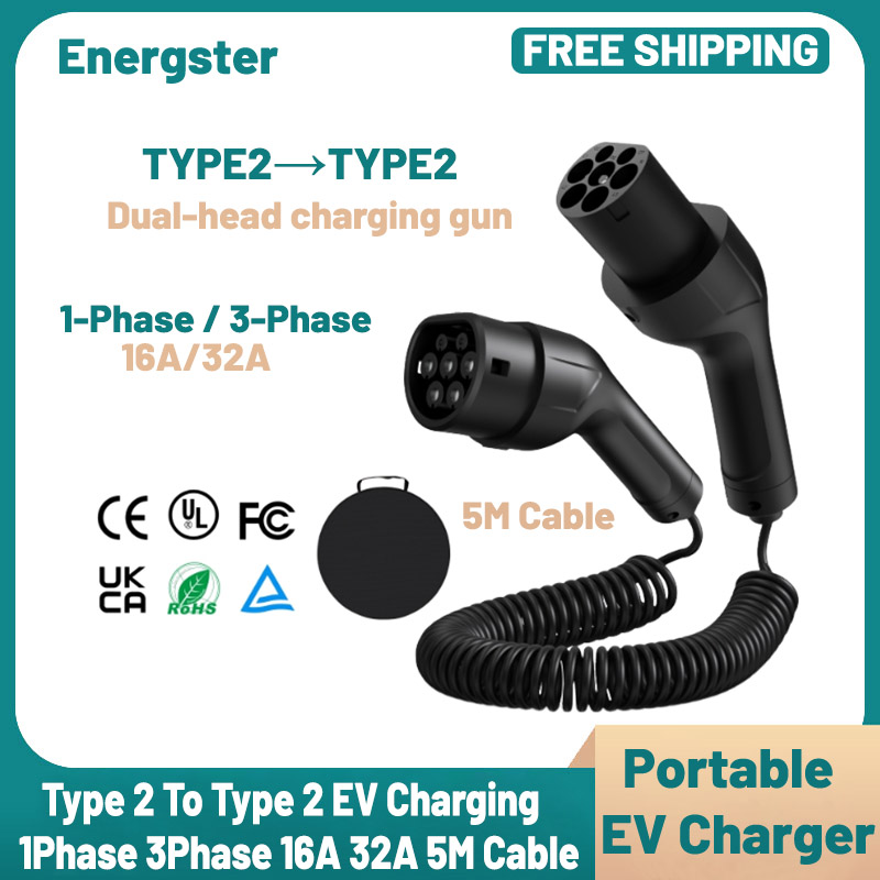 Type 2 To Type 2 Portable EV C - Ev Charger Type 2 22Kw 32A 3 Phase ulasan dan harga